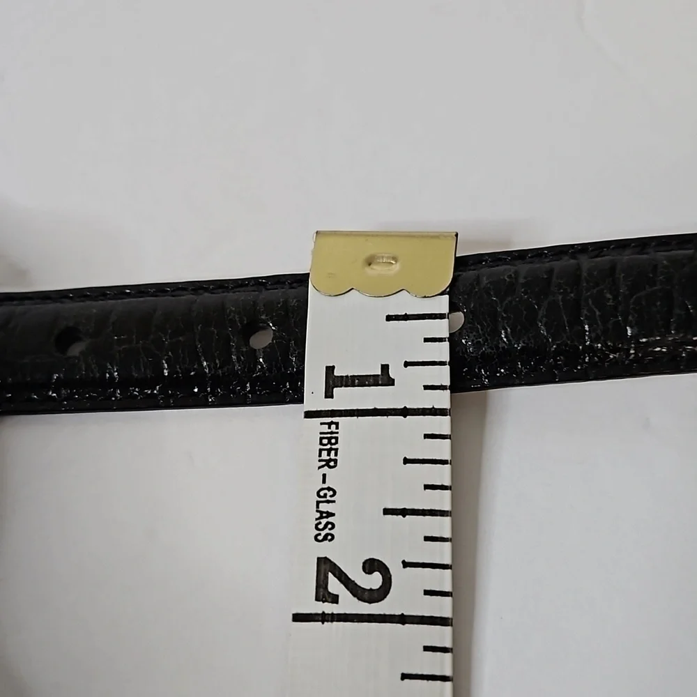 Genuine Italian Leather Belt size L Black Pre-owned